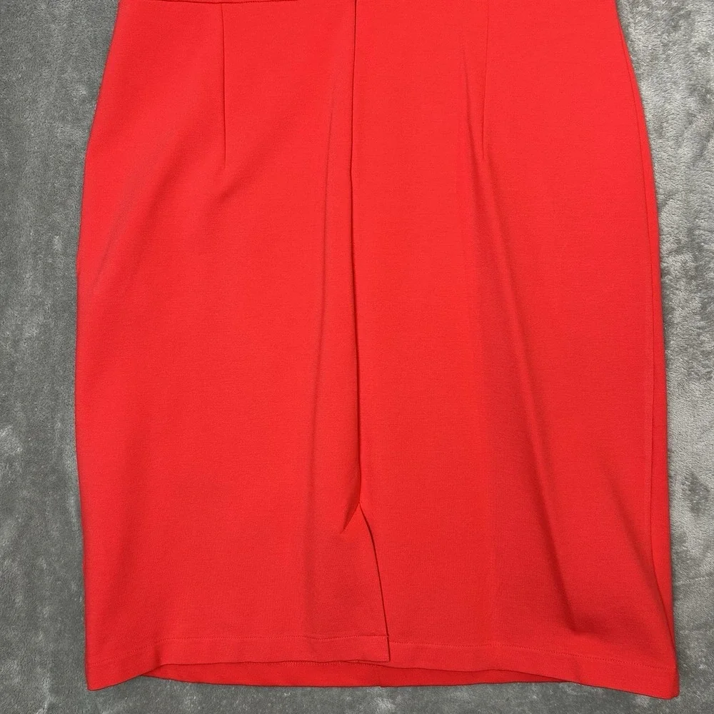 Lands'End Women's Sleeveless Dress Ponte Sheath Dress Rich Color Red Size 14